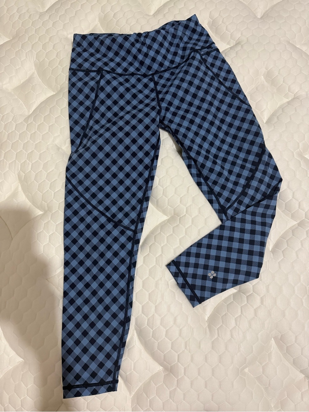 Sweaty Betty Power 7/8 Leggings - Blue Gingham
